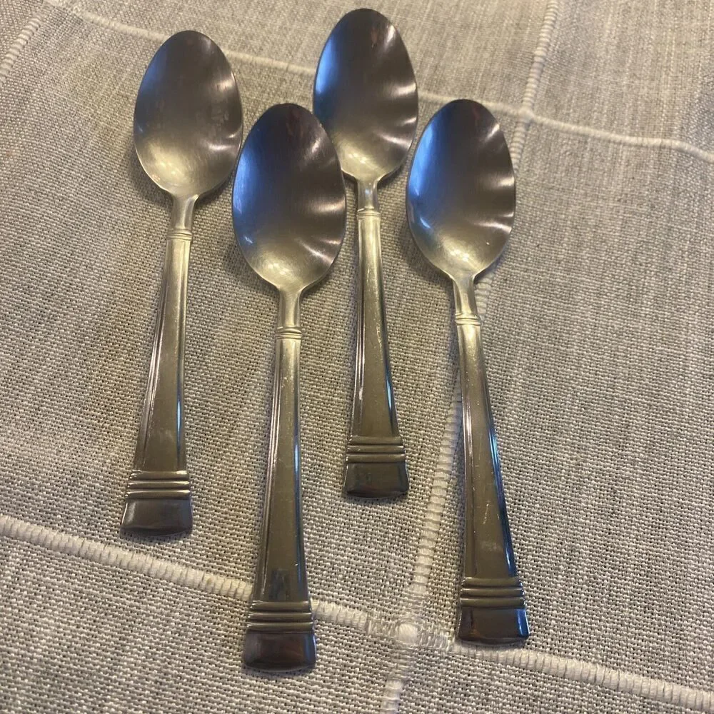 Wallace Zenith Frost Stainless Flatware TEASPOONS 6-3/8